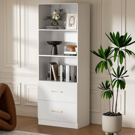 Teen Bookshelf, Bookshelf With Drawers, Bookshelf For Bedroom, Bookshelf With Storage, Unique Bookshelf, White Bookshelf, Tall Bookshelf, Unique Bookshelves, Bookcase With Drawers