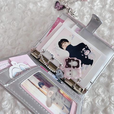 Wallet Binder, Pretty Wallet, Mini Binder Journal, Photocard Collection Binder, A5 Photocard Binder, A5 Binder Deco Kpop, Kpop Journaling, Kpop Cards, Kpop Binder