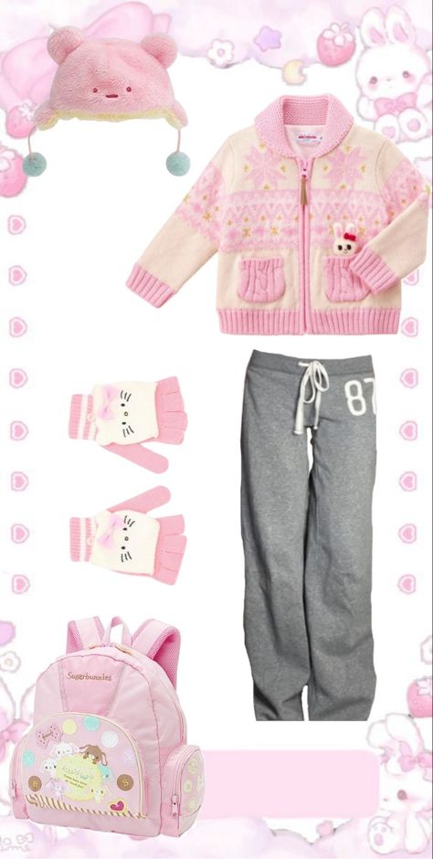 Kawaii Comfy Outfits, Kawaii Outfits Pants, Cutecore Outfit With Pants, Jojifuku Outfit, Cutecore Outfit, Cutecore Clothes, Kawaii Outfit Ideas, Kawaii Outfit, Alt Clothes