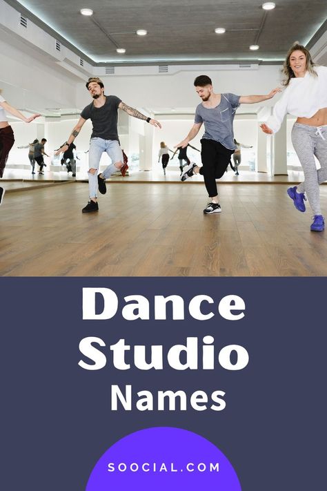 Names For Dance Studio, Dance Studio Names Ideas, Flow Dance, New Business Names, Studio Dance, Group Names Ideas, Name For Instagram, Dance Academy, Dance School