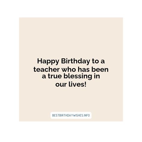 Teachers play an important role in the life of every student. It is important to show teachers how much we appreciate their hard work and dedication. ... | # #BirthdayWishes Check more at https://www.ehindijokes.com/inspirational-quotes-celebrate-teachers-birthday/ Birthday Dedication Quotes, Wishes For Teachers Birthday, Happy Birthday Teacher From Students, Birthday Wishes For Male Friend, Caption For Teachers, Happy Birthday Teacher, Birthday Wishes For Teacher, Dedication Quotes, Teachers Birthday