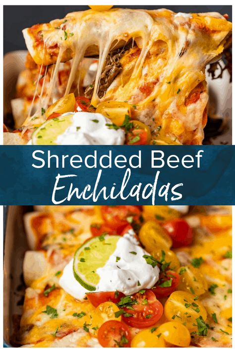 Roast Beef Enchiladas, Best Beef Enchilada Recipe, Enchiladas Beef, Beef Enchiladas Recipe, Shredded Beef Enchiladas, Beef Enchilada Recipe, Leftover Roast Beef, Beef Enchilada, Enchilada Recipe