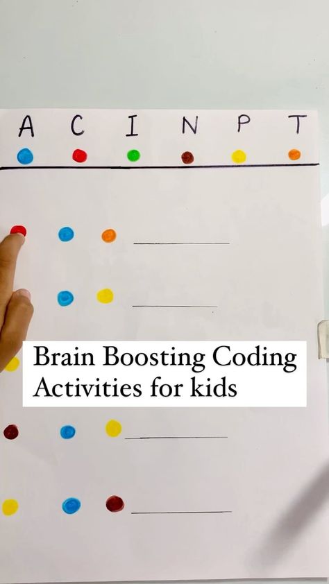 Tasskeya|Toddler Learning Activities | Brain Boosting Coding Activity This activity develops:- -Focus and Concentration -Cognitive thinking -Problem Solving Skills -Logical… | Instagram Reading Remediation Activities, Cognitive Toddler Activities, Cognitive Learning Activities, Kindergarten Cognitive Activities, Learning Activity For Preschoolers, Activities For Hyperactive Toddlers, Focus Activities For Toddlers, Functional Cognitive Activities For Adults, Coding Activity For Kids