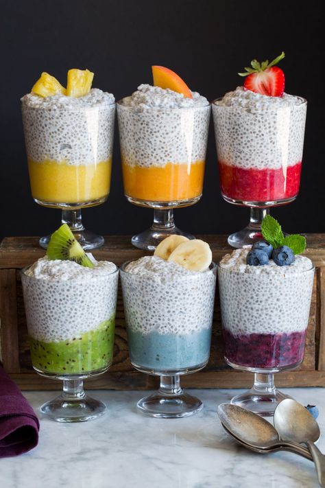 Chia Seed Pudding - Cooking Classy Overnight Chia Pudding, Overnight Chia, Healthy Pudding, Chocolate Chia Seed Pudding, Chia Seed Recipes Pudding, Cake Mug, Chia Seed Recipes, Chia Pudding Recipes, Yogurt And Granola