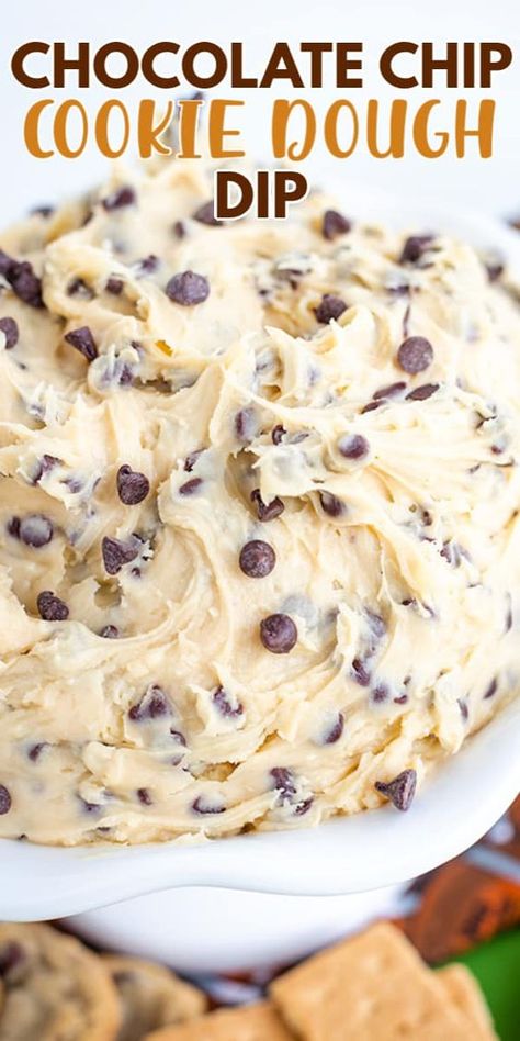 Chocolate Chip Cookie Dough Dip, Cookie Dough Dip Recipe, Chocolate Chip Dip, Dessert Dip Recipes, Cookie Dough Dip, Dessert Dip, Sweet Dips, Dip Recipes Easy, Edible Cookies