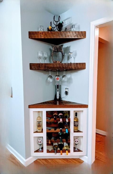 Corner Bar Ideas, Small Bar Ideas, Vintage Coffee Bar, Small Bars For Home, Coffee Bar Station, Home Bar Rooms, Coffee Bar Design, Kitchen Studio, Bar Station