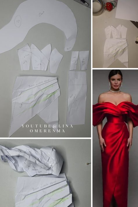 Pattern drafting for wedding dress Haute Couture Sewing Patterns, Evening Dresses Patterns, Sewing Your Own Wedding Dress, Patron Dress Patterns, How To Make Dress Patterns, How To Make Wedding Dress, Vesna Wedding Dress, How To Design A Dress, Drafting Dress Patterns