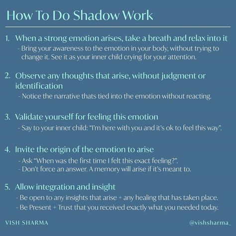 Vish Sharma on Instagram: “Shadow work refers to any practices that help you bring conscious awareness to the rejected, suppressed and traumatised parts of you that…” Shadow Work Spiritual, Healing Journaling, Health Store, Daily Love, Conscious Awareness, Spiritual Journals, Writing Therapy, Journal Writing Prompts, Do The Work