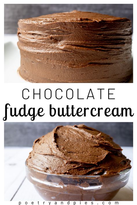 Chocolate Marshmallow Fluff Frosting, Fudge Buttercream Frosting, Fudgy Frosting, Ganache Buttercream, Marshmallow Buttercream, Frosting Recipes Easy, Chocolate Frosting Recipes, Cake Frosting Recipe, Ganache Recipe