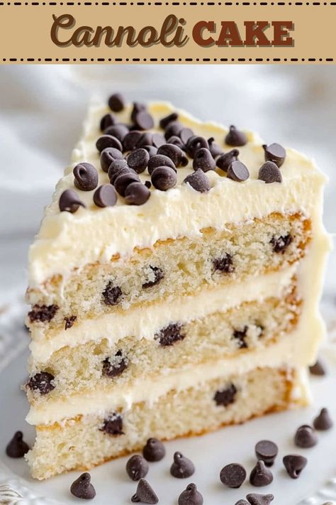 Cannoli Cake - Insanely Good Cassata Cake Italian, Cannoli Snack Cake, Pistachio Cannoli Cake, Easy Italian Cake Recipes Simple, Cannoli Cake With Box Cake, Cannoli Cake Recipe Italian Desserts, Canoli Cake Recipes, Authentic Italian Cake Recipes, Cannoli Cake Filling