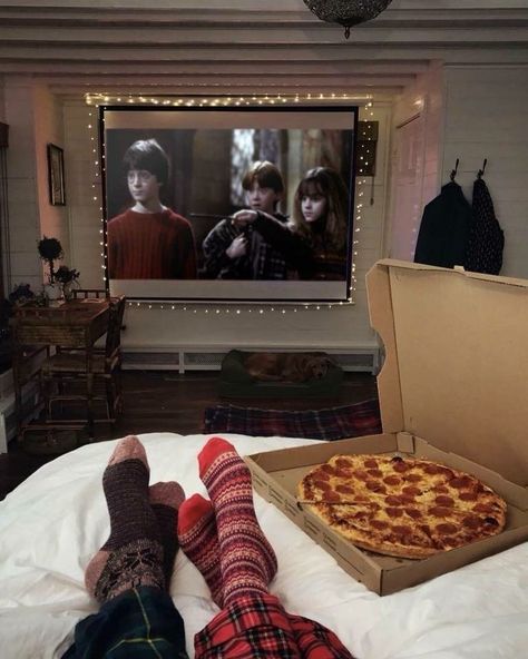 Couples Movie Night, Indoor Movie Night, Harry Potter Couples, Harry Potter Movie Night, Watch F1, Dream Dates, Night Couple, Mini Projectors, Flirting Moves