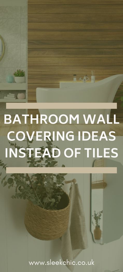 Non Tile Bathroom Walls, Tiling Bathroom Walls Diy, Alternative To Tiles In Bathroom, Bathroom No Wall Tiles, No Tiles Bathroom Walls, Tile Sheets Bathroom Wall, Bathroom Wall Material Ideas, Decorative Wall Bathroom, Vertical And Horizontal Tiles Bathroom