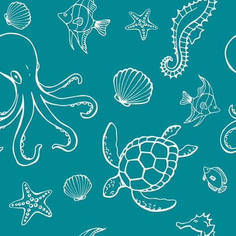 Underwater Drawing, Sea Creatures Drawing, Life Background, Ocean Clipart, Ocean Illustration, Ocean Underwater, Different Animals, Sea Life Art, Water Drawing