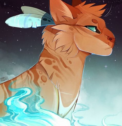 Sunstar XD Feral Art, Dopamine Art, Awesome Drawings, Warrior Drawing, Warrior Cat Drawings, Warrior Cat, Warrior Cats, Last Month, Cat Drawing