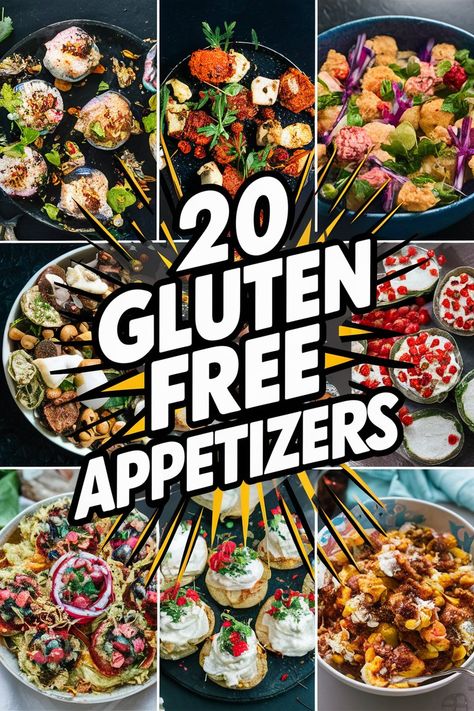 20 Gluten Free Appetizers That Will Make Your Taste Buds Dance – Hangry Hanna Easy Party Food Gluten Free, Gf Appetizers For Party, Finger Food Gluten Free, Easy Gluten Free Potluck Ideas, Easy Gluten Free Finger Foods, Fall Appetizers Gluten Free, Best Gluten Free Appetizers, Gluten Free Fall Appetizers, Gluten Free Halloween Appetizers