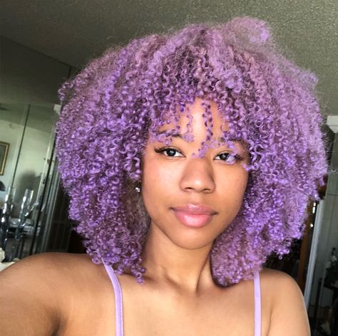 Don’t worry,be purple.💜🔮(products used Colorful 4c Hair, Purple Hair Natural Black Women, Purple Afro Hair, Coloured Afro Hair 4c, Dyed Afro Hair 4c Purple, Purple Natural Hair, Dyed Curly Hair, Temporary Hair Color, Lilac Hair