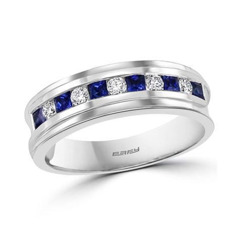 in stock Mens Sapphire Wedding Band, Mens Wedding Bands Blue, Mens Sapphire Ring, Blue Sapphire Diamond Ring, Mens Diamond Wedding Bands, Sapphire Wedding Band, Sapphire Band, Blue Sapphire Diamond, Men Diamond Ring