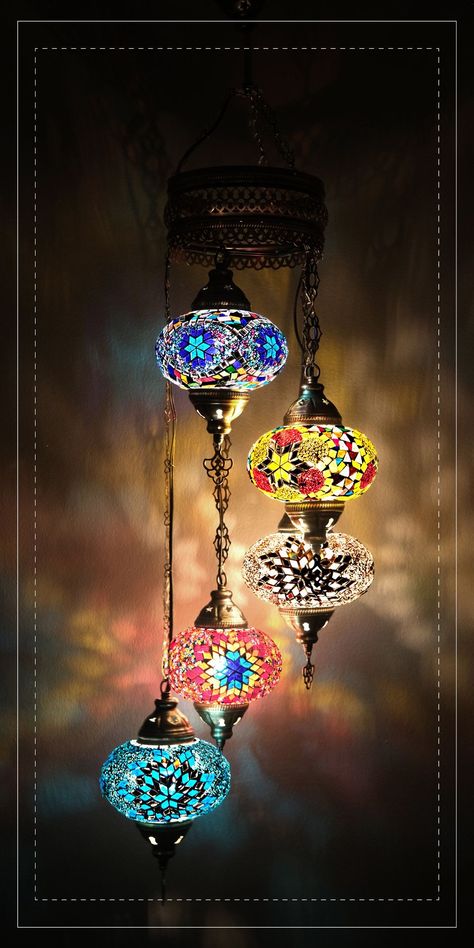 Turkish Pendant Light, Turkish Glass Lamps, Moroccan Lamps Hanging, Turkish Lamps Moroccan Style, Hippy House, Mosaic Ceiling, Hanging Globe Lights, Turkish Lanterns, Celing Light