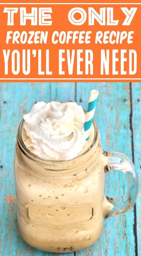 Frozen Coffee Drinks Recipes Frozen Coffee Drinks Recipes, Coffee Drinks Recipes, Frozen Coffee Drinks, Homemade Coffee Drinks, Desserts Oreo, Coffee Smoothie Recipes, Slush Recipes, Homemade Frappuccino, Frappe Recipe