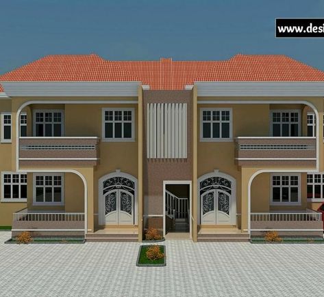 Small Apartment Complex Plans, Small Apartment Complex, Small Apartment Building Design, 10 Bedroom House, Studio Apartment Floor Plans, Single Floor House Design, Small Apartment Building, Duplex Design, Classic House Exterior