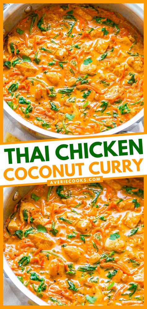 Thai Chicken Coconut Curry, Chicken Coconut Curry, Chicken Curry Recipe Easy, Chicken Coconut, Curry Recipes Easy, Curry Dishes, Thai Chicken, Curry Chicken Recipes, Think Food