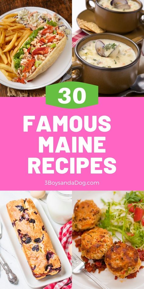 Maine Food Traditional, Traditional Maine Recipes, Maine Recipes Comfort Foods, Maine Appetizers, Maine Food Recipes, East Coast Recipes, New England Dinner Recipe, Yankee Recipes, New England Recipes