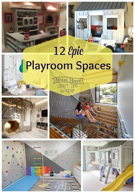 Amazingly Epic Playroom Spaces! Basement Playroom Makeover, Kid Loft Playroom, Cool Basement Playroom Ideas, Low Ceiling Playroom Ideas, Ultimate Basement Playroom, Playroom Loft Ideas Upstairs, School Aged Playroom, Basement Toy Room Play Areas, Amazing Playroom Ideas