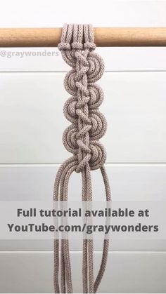 Simpul Makrame, Pola Macrame, Macrame Wall Hanging Tutorial, Easy Macrame, Macrame Plant Hanger Tutorial, Macrame Plant Hanger Patterns, Macrame Knots Tutorial, Macrame Knots Pattern, Diy Macrame Plant Hanger