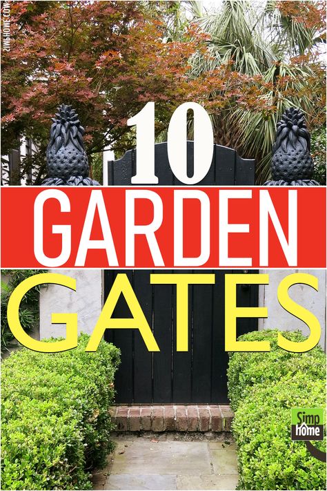 10 Garden Gate Ideas Small Patio Gate Ideas, Garden Entry Gate Ideas, Fence With Pergola Gate, Wooden Side Gates Backyard, Gated Fence Ideas, Patio Gates Ideas, Front Gate Garden Ideas, Backyard Fence Doors Gate Ideas, Fence Gate Entrance Landscaping Ideas