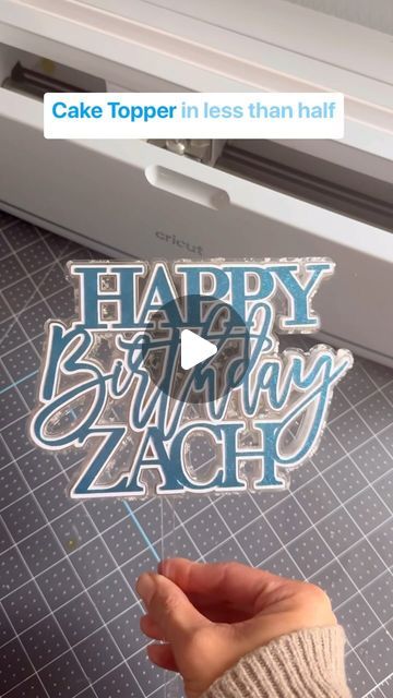 Happy Birthday Topper Cricut, Cake Topper Tutorial Cricut, Diy 3d Cake Topper, How To Make 3d Cake Toppers, Circuit Cake Toppers, How To Make A Cake Topper With Cricut, Birthday Cake Toppers Cricut, Happy Birthday Cake Topper Cricut, Happy Birthday Cake Topper Printable