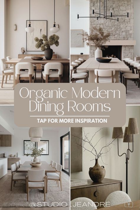 Discover the beauty of an organic modern dining room with our latest blog post. Explore earthy dining room designs, the elegance of a Japandi dining table, and tips for creating a stunning organic modern home. From minimalist dining room ideas to modern boho accents and transitional elements, find inspiration for your dining table decor and enhance your modern organic living room today! Dining Room Decor White Walls, Modern Transitional Dining Table, Dining Room Design Minimalist Modern, Dining Room Lighting Over Table Transitional, Natural Organic Dining Room, Modern Rustic Dining Room Decor, Grey Dining Chairs Wood Table, Round Natural Dining Table, Modern Cozy Dining Room Ideas