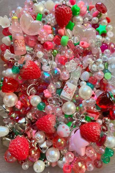 Strawberry Bead Soup - Etsy