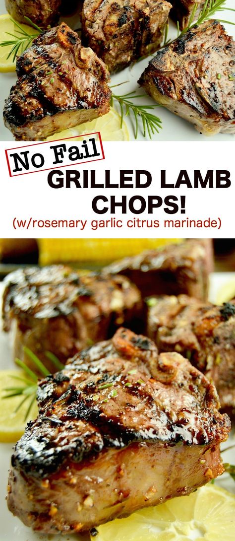 Grilled Lamb Loin Chops, Grilled Lamb Chop Recipes, Grilled Foods, Marinated Lamb, Grilled Lamb Chops, Lamb Chop Recipes, Bbq Pork Ribs, Pork Rib Recipes, Lamb Dishes