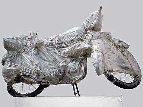 Wrapped Motorcycle, Christo Artist, Christo And Jeanne Claude, Jeanne Claude, White Birch Trees, Europe Photos, France Photos, Museum Of Contemporary Art, Stonehenge