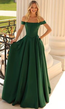 Forest Green Prom Dress, Green Corset Dress, Off Shoulder Corset, Corset Prom Dress, Green Corset, Short Dress Styles, Modern Princess, Corset Dress Prom, Green Prom Dress