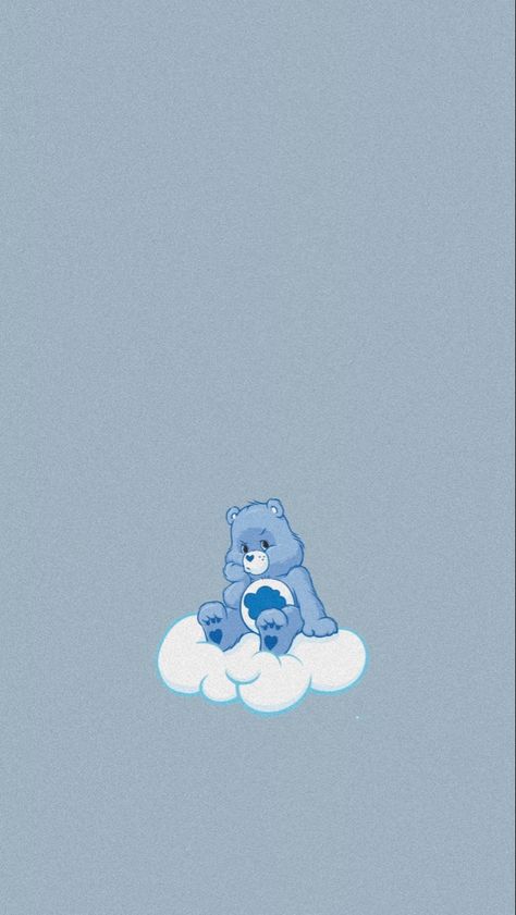 Grumpy Bear Wallpaper, Care Bear Grumpy, Grumpy Care Bear, Care Bears Vintage, Baby Blue Wallpaper, Grumpy Bear, Cute Lockscreens, Baby Blue Aesthetic, Christmas Aesthetic Wallpaper