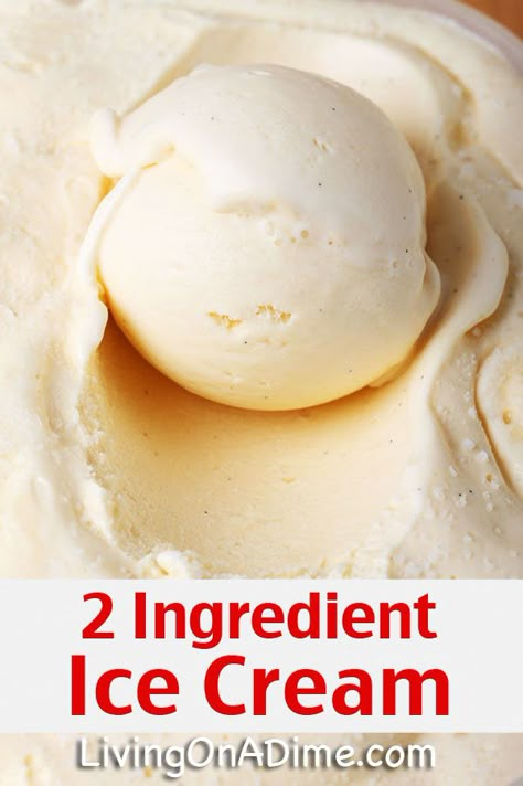 2 Ingredient Ice Cream, Easy Ice Cream Recipe Homemade, Homemade Ice Cream Recipe, Easy Homemade Ice Cream, Resepi Biskut, Easy Ice Cream Recipe, Ice Cream Maker Recipes, Two Ingredient, Condensed Milk Recipes