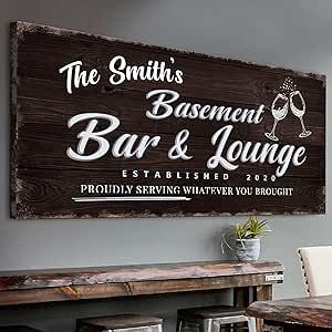 [Sponsored] [Sponsored] 18 Great Home Bar Ideas Small Corner Man Cave Insights You'll Be Surprised By This Season #Homebarideassmallcornermancave #homebarideassmallcornerbasement Man Cave Kitchen, Rustic Basement Bar, Lounge Sign, Cave Kitchen, Funny Bar Signs, Bar And Lounge, Custom Bar Signs, Rustic Basement, Personalized Bar Signs