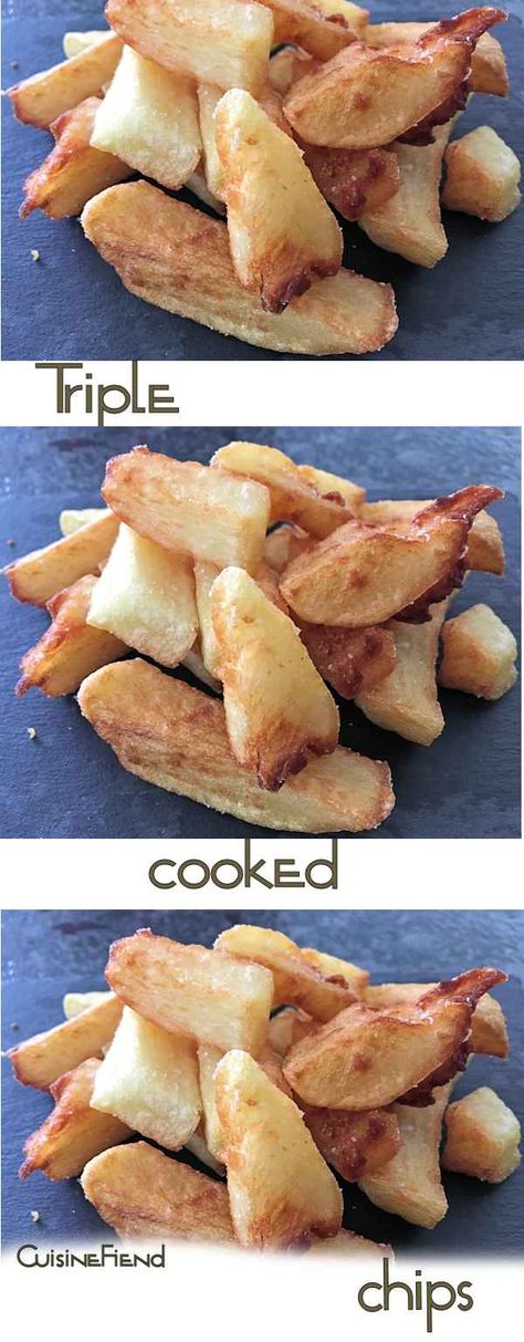 English Chips Recipe, English Chips, Triple Cooked Chips, Burger And Chips, Heston Blumenthal, Best Chips, Cake Rack, Around The World Food, Homemade Chips