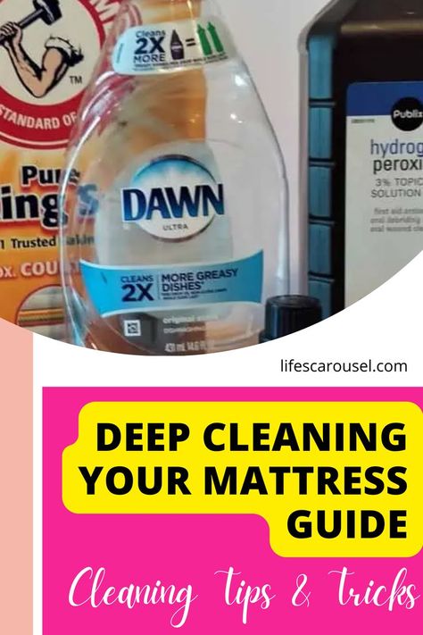 Clean Mattress Stains How To Remove, Remove Yellow Stains From Mattress, Mattress Pad Cleaning, Clean Stains Off Mattress, Clean A Mattress Stain, How To Get Yellow Stains Out Of Mattress, How To Clean Vomit From Mattress, Bed Cleaning Hacks, How To Get Stains Out Of Mattress