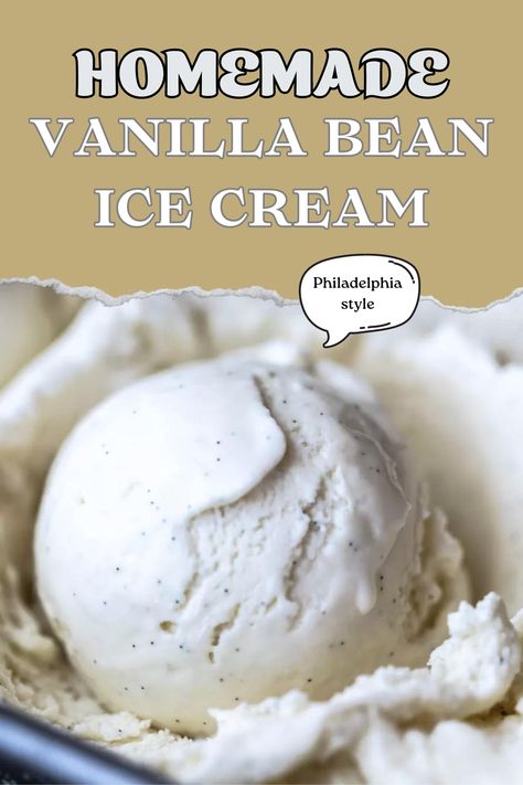 Homemade Vanilla Bean Ice Cream Vanilla Bean Ice Cream Homemade, Homemade Vanilla Bean Ice Cream, Vanilla Bean Recipes, Homemade Vanilla Ice Cream Recipe, Ice Cream Recipes Machine, Homemade Beans, Bean Ice Cream, Vanilla Ice Cream Recipe, Ice Cream Mixture