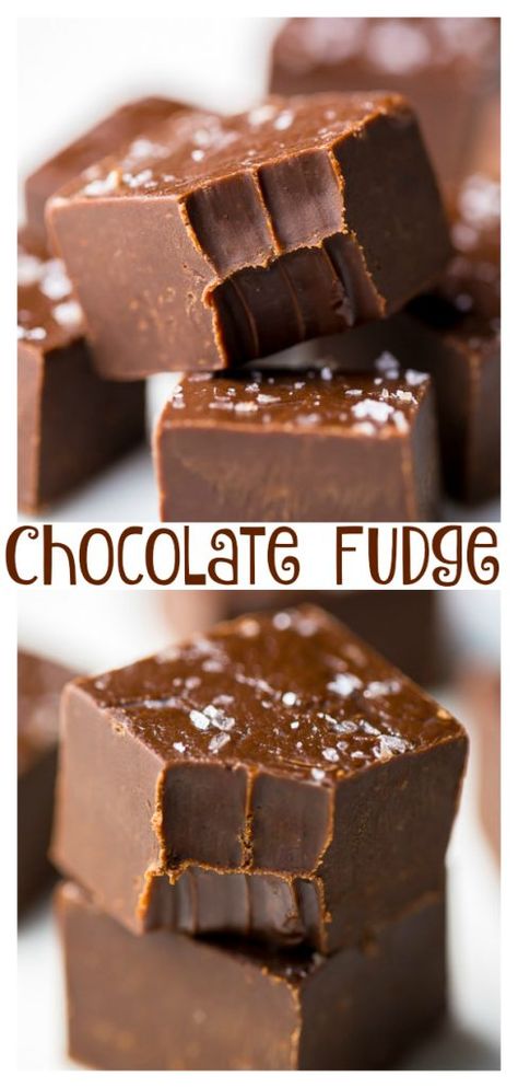 Fudge Easy Condensed Milk, Sea Salt Fudge, Homemade Chocolate Fudge Recipe, Christmas Chocolate Fudge, Fudge Chocolate, Best Chocolate Fudge, Fudge Using Chocolate Chips, How To Make Chocolate Fudge, Easy Chocolate Fudge Recipe