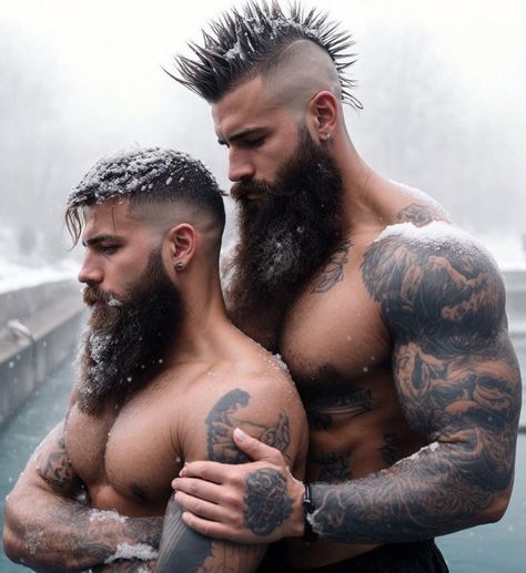 Men | Fearsome Beard New Beard Style, Guys Grooming, Man Hug, Viking Men, Scruffy Men, Ginger Men, Beefy Men, Inked Men, Bear Men