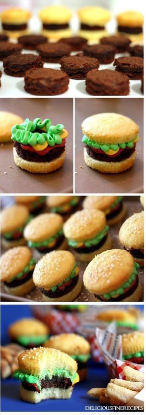 Cupcakes Summer, Cupcake Receptek, Burger Cupcakes, Ideas Cupcakes, Diy Cupcake, Canned Frosting, Diy Cupcakes, Crazy Cakes, God Mat