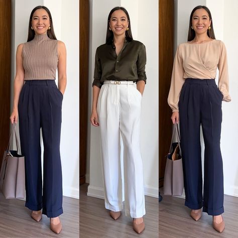 Tailored Pants Outfit, Life With Jazz, Stylish Business Outfits, Business Casual Dress Code, Outfit Elegantes, Casual Work Outfits Women, Trouser Outfits, Stylish Work Attire, Business Casual Outfits For Work