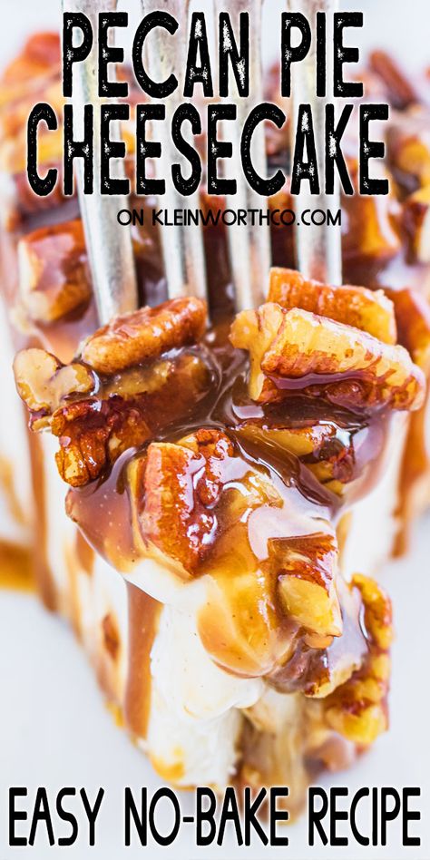 Easy Pecan Cheesecake, Pecan Cheesecake Recipes, Pecan Pie Cheesecake Bars, Pecan Pie Cheesecake Recipe, Homemade Caramel Recipes, Caramel Pecan Cheesecake, Texas Traditions, Pecan Pie Easy, Pecan Pie Cheesecake