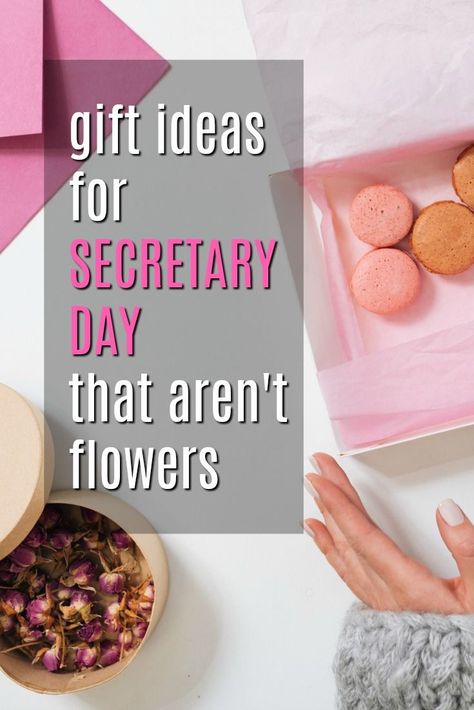 Gift Ideas for Secretary Day that Aren't Flowers | Ideas for Administrative Assistant Day | Creative Gifts for Secretaries | Thank you gifts for an executive assistant | Christmas presents for administration professionals | Birthday gifts for a school secretary Secretary Appreciation Gifts Diy, Secretary Week Gift Ideas, Administration Gift Ideas, Professional Admin Day Gift Ideas, Administration Day Gift Ideas, School Secretary's Day Ideas, Gift Ideas For Administrative Assistant, Best Secretary Gifts, Administrative Professionals Day Gifts Ideas Diy