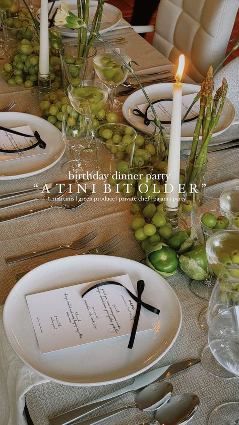 Erin Silberman | Birthday Dinner Party - “A Tini Bit Older” Follow @seriousfoodfetish for more recipes, restaurant recs & food trends• Two of my friends… | Instagram 3 Course Meal, Recipes Restaurant, Birthday Dinner Party, Set The Table, Course Meal, Private Chef, More Recipes, Birthday Dinner, Food Trends