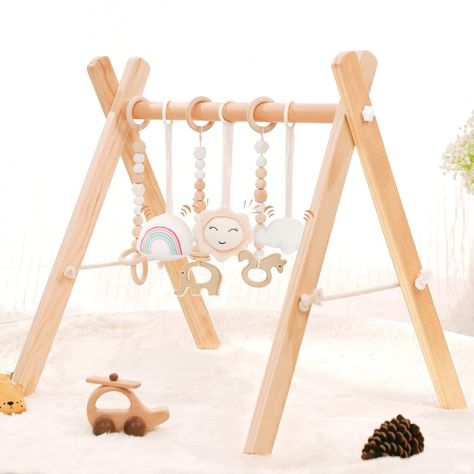 Wooden Baby Gym Wooden Play Gym, Baby Activity Gym, Wooden Baby Gym, Baby Gym Toys, Perfect Nursery, Baby Play Gym, Activity Gym, Baby Teething Toys, Simple Toys