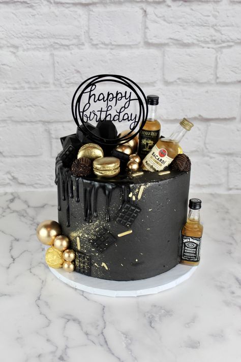 Men’s Birthday Cake Mens Birthday Cake Classy, 32 Bday Cake For Men, 50th Men’s Birthday Cake, 21th Birthday Cake For Men, 50th Cake Designs, 18th Birthday Cake Gold And Black, Cake Decorating Birthday Men, 30th Birthday Cake Ideas For Men Husband, Fancy Cakes For Men